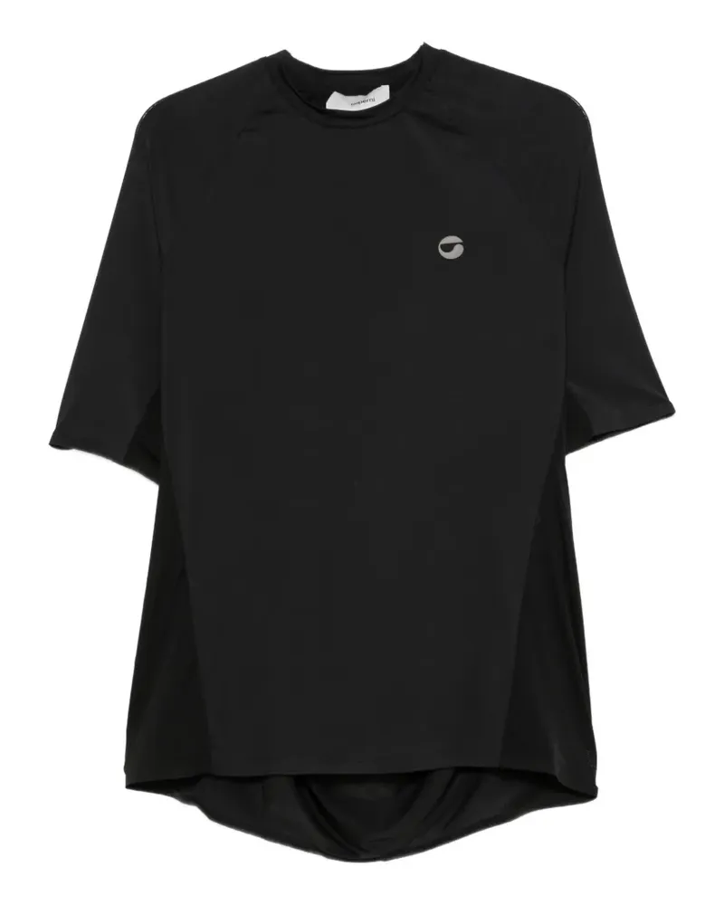 COPERNI T-Shirt mit drapiertem Rücken und Cut-Out - Schwarz Schwarz