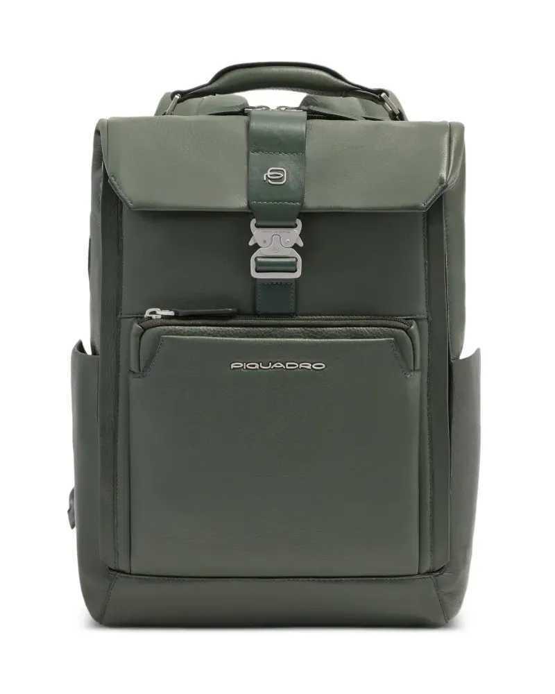 Piquadro Rucksack mit Schnallenverschluss - Grün Grün