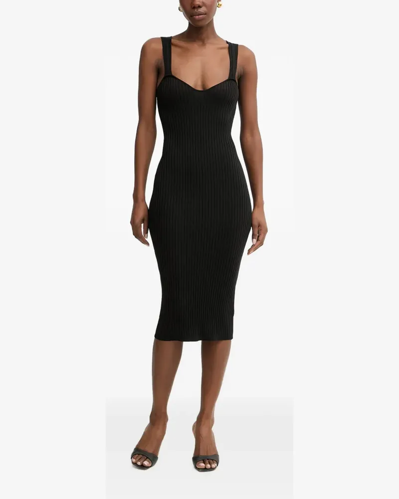Fracomina Ärmelloses Strickkleid - Schwarz Schwarz