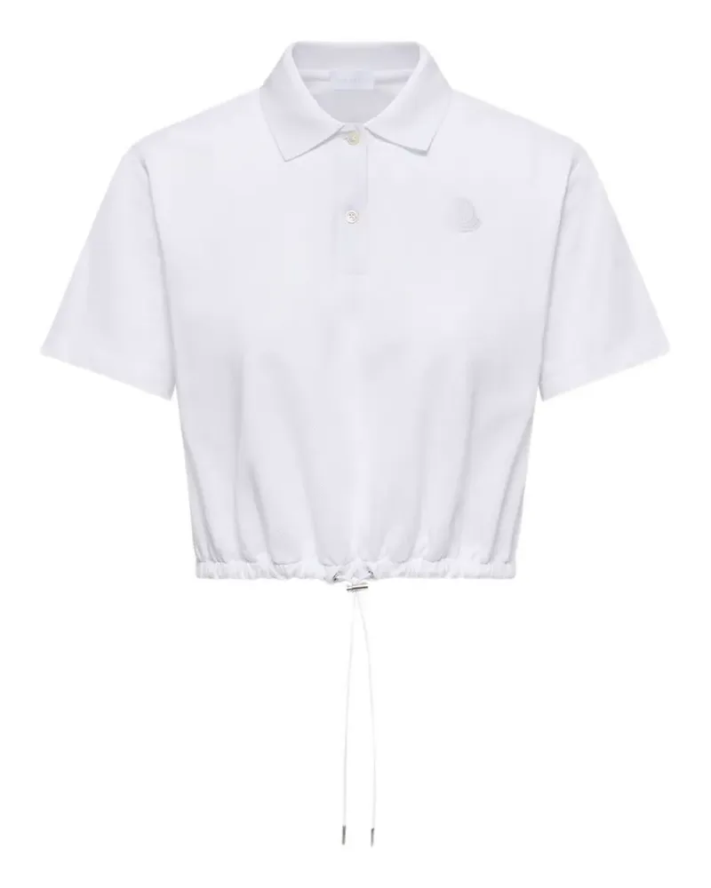 Moncler Poloshirt mit Kordelzug - Weiß Weiß