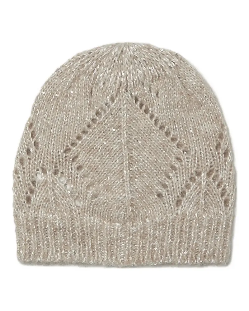 Peserico Beanie mit Ösen - Nude Nude