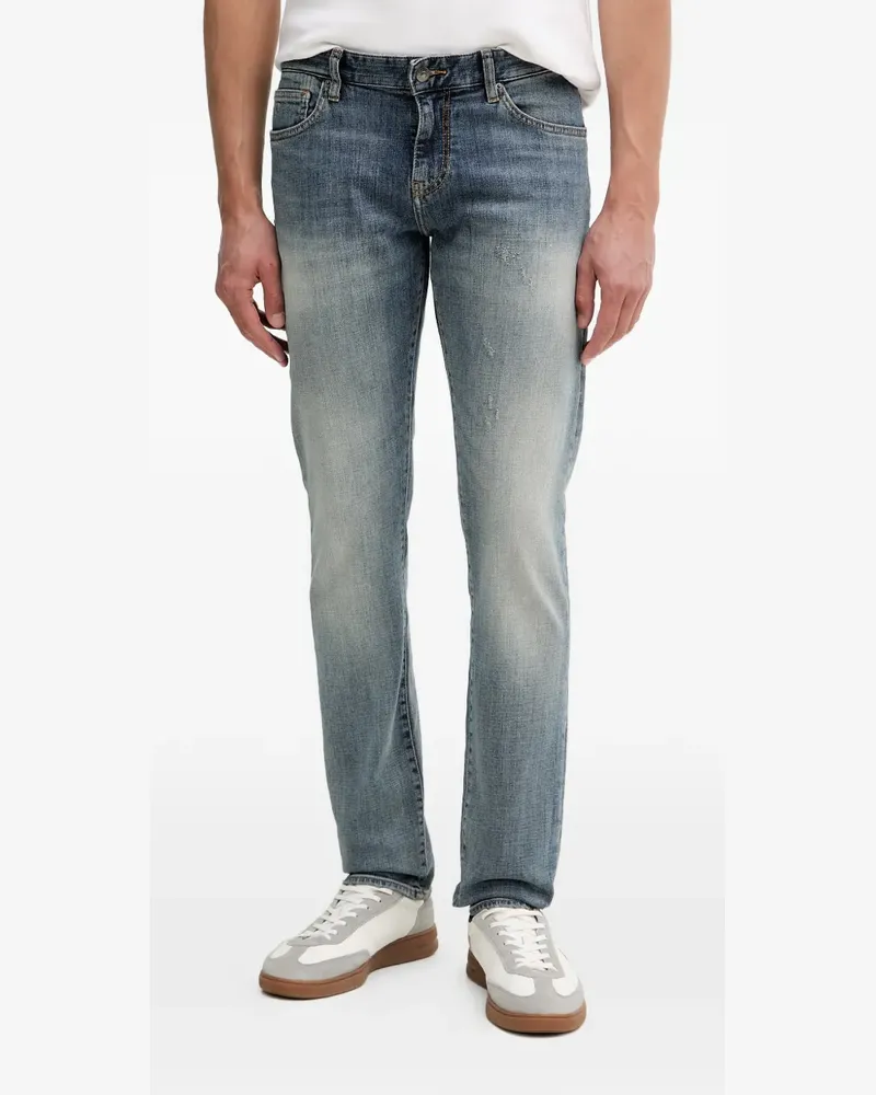 Armani Exchange distressed faded jeans - Blau Blau