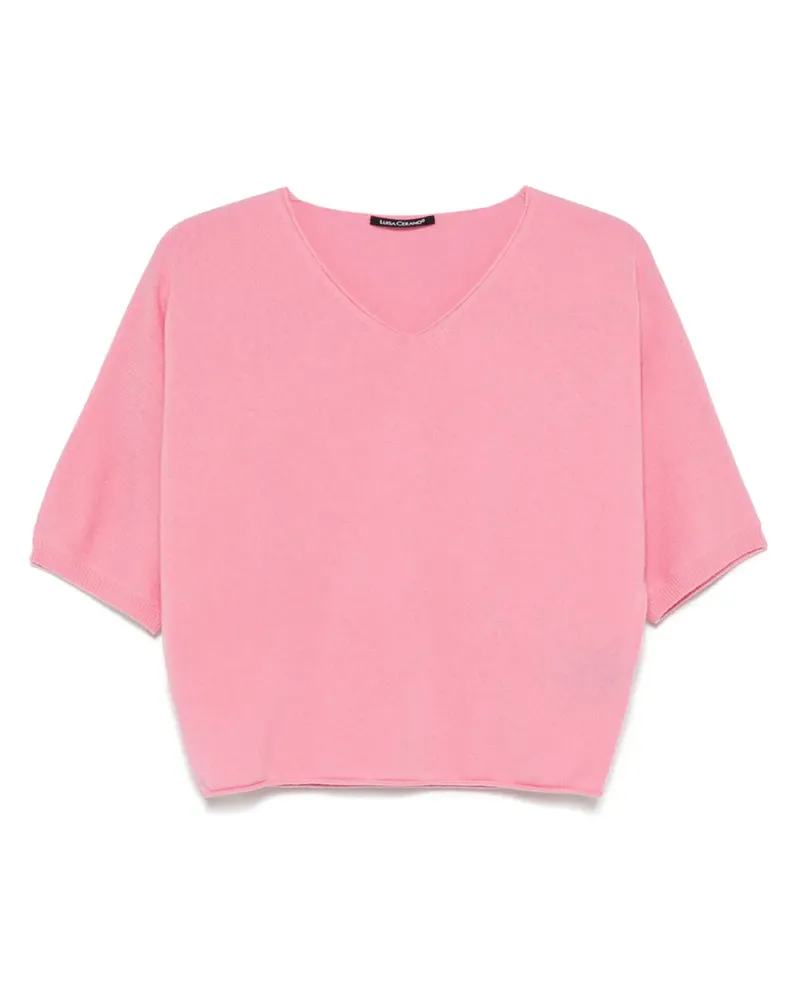 Luisa Cerano Pullover mit V-Ausschnitt - Rosa Rosa