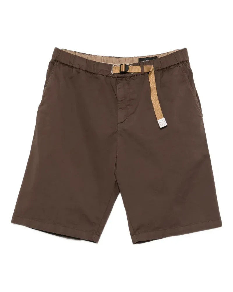 PLAN C Kevin NF belted elasticated-waist shorts - Braun Braun