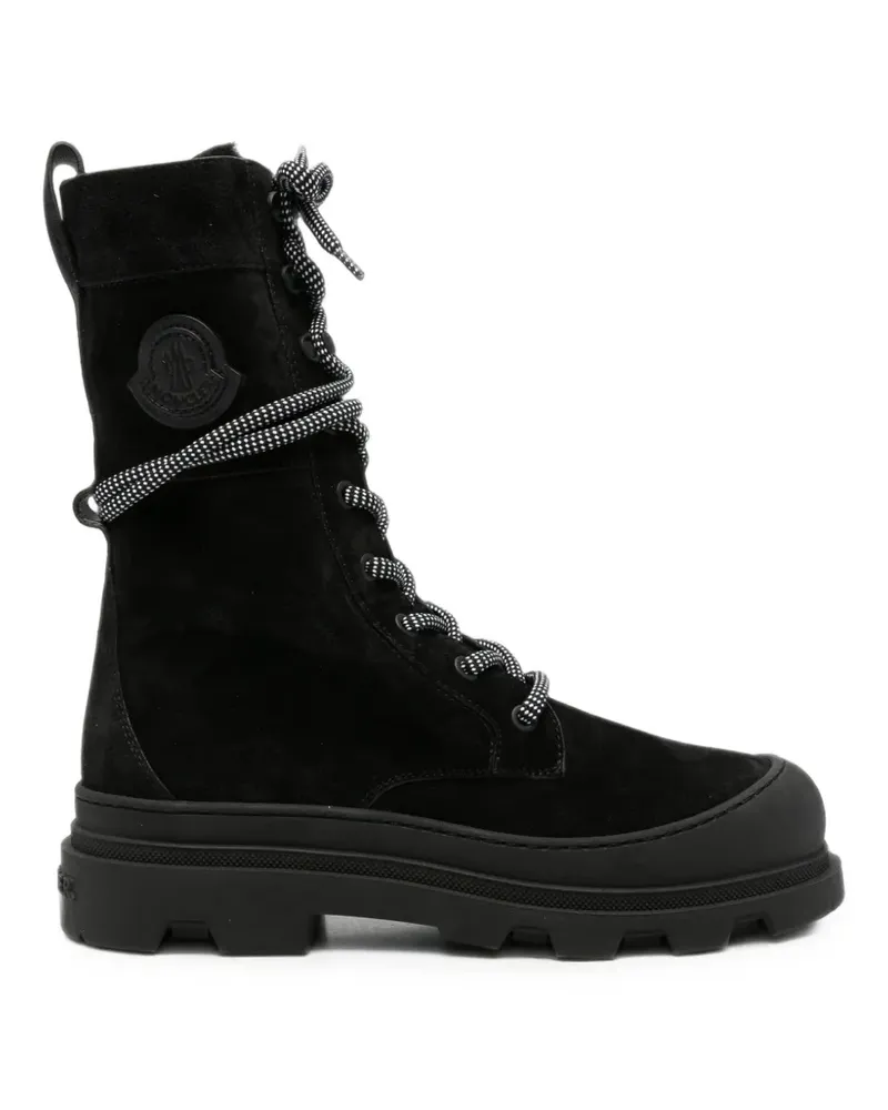 Moncler Vera High Schnürstiefel aus Wildleder - Schwarz Schwarz