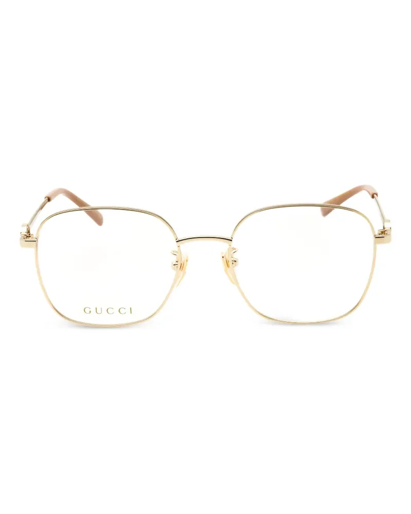 Gucci Brille mit geometrischem Gestell - Gold Gold