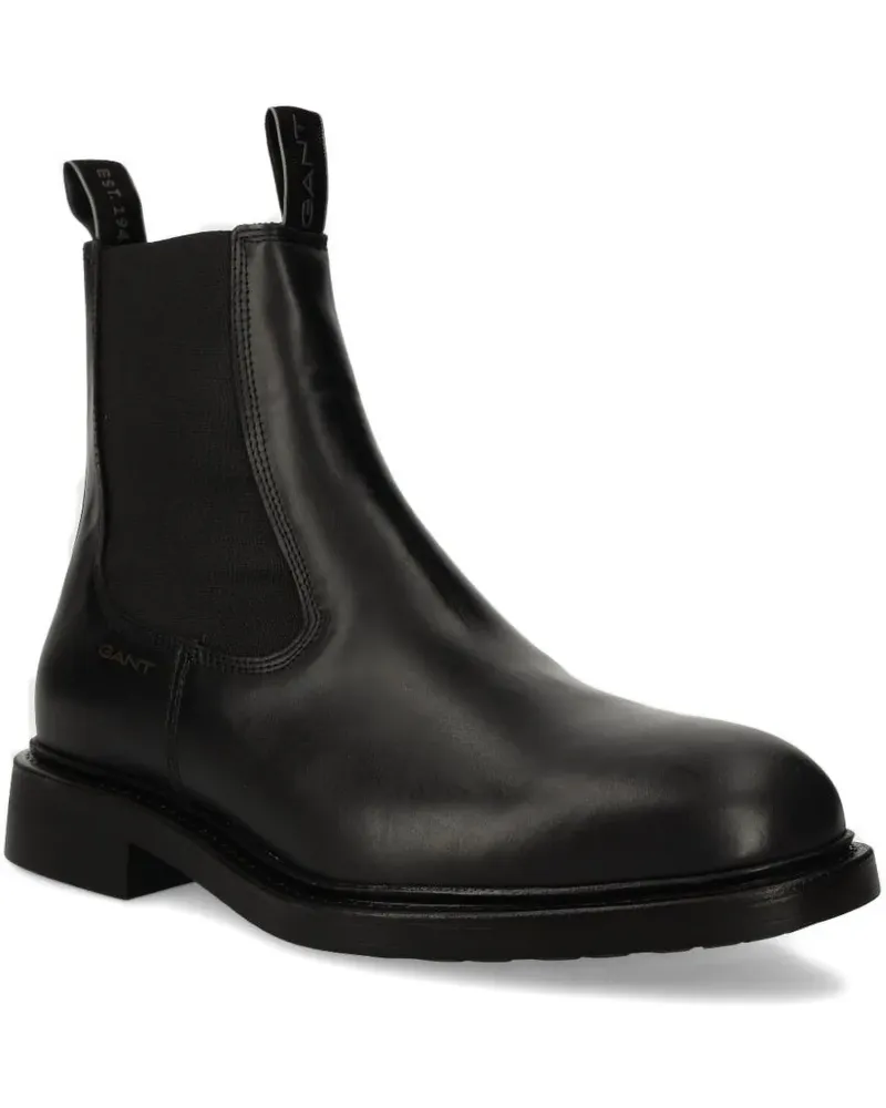 Gant Stiefel aus Leder - Schwarz Schwarz