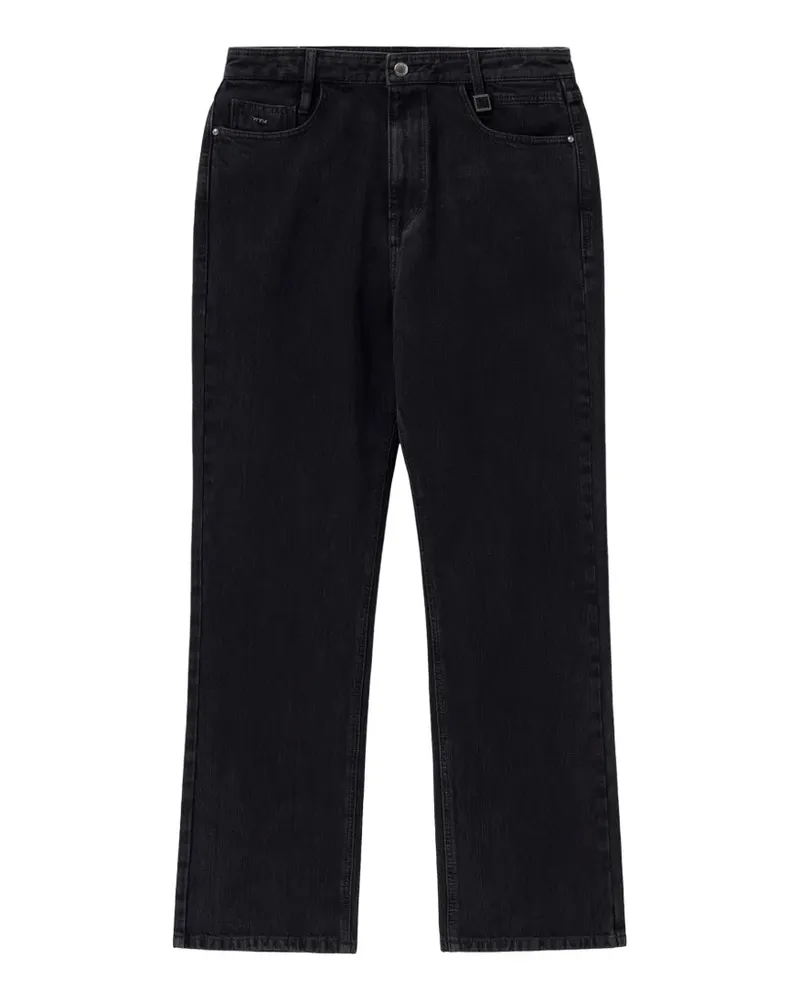 Wooyoungmi logo-plaque straight-leg jeans - Schwarz Schwarz