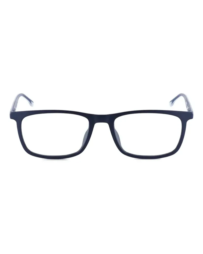 HUGO BOSS Eckige Sonnenbrille mit Clip-on-Gläsern - Blau Blau