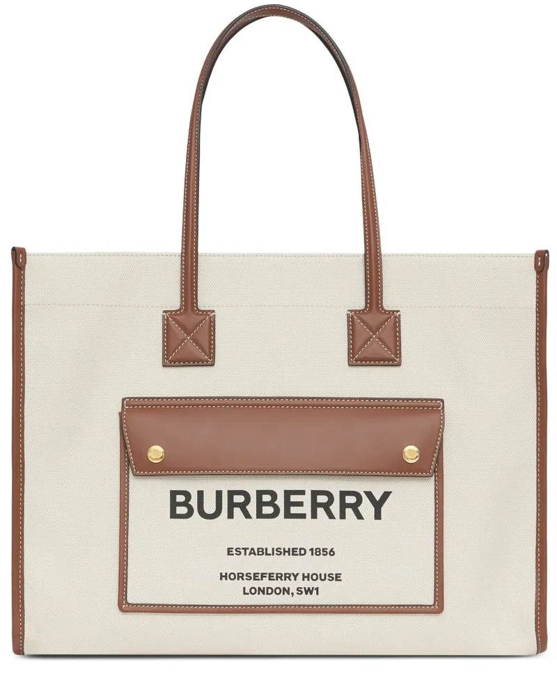 Burberry Mittelgroße Freya Handtasche - Nude Nude