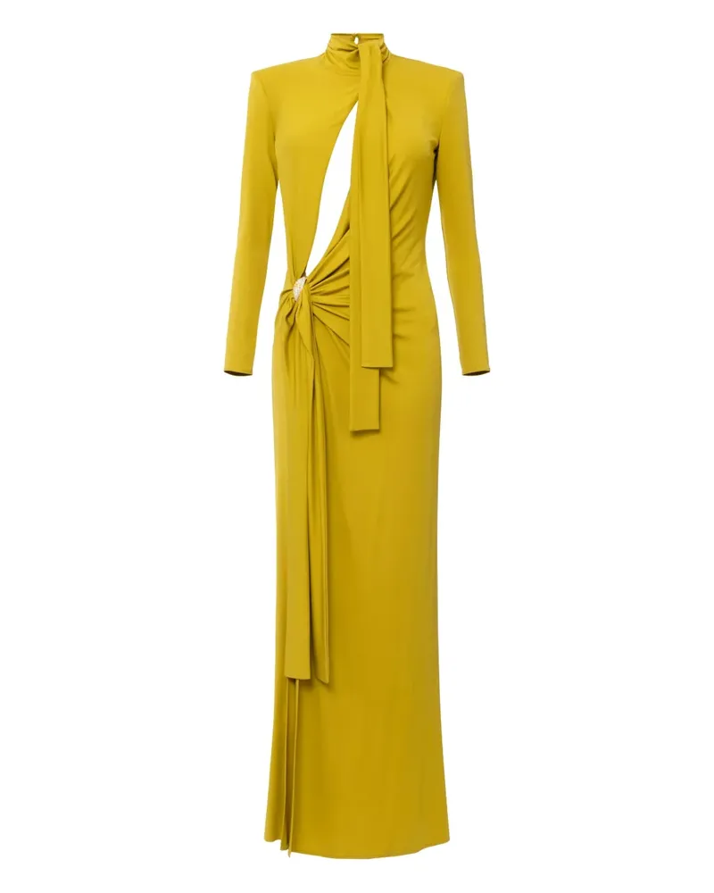 Elisabetta Franchi Maxikleid mit Cut-Out - Gelb Gelb