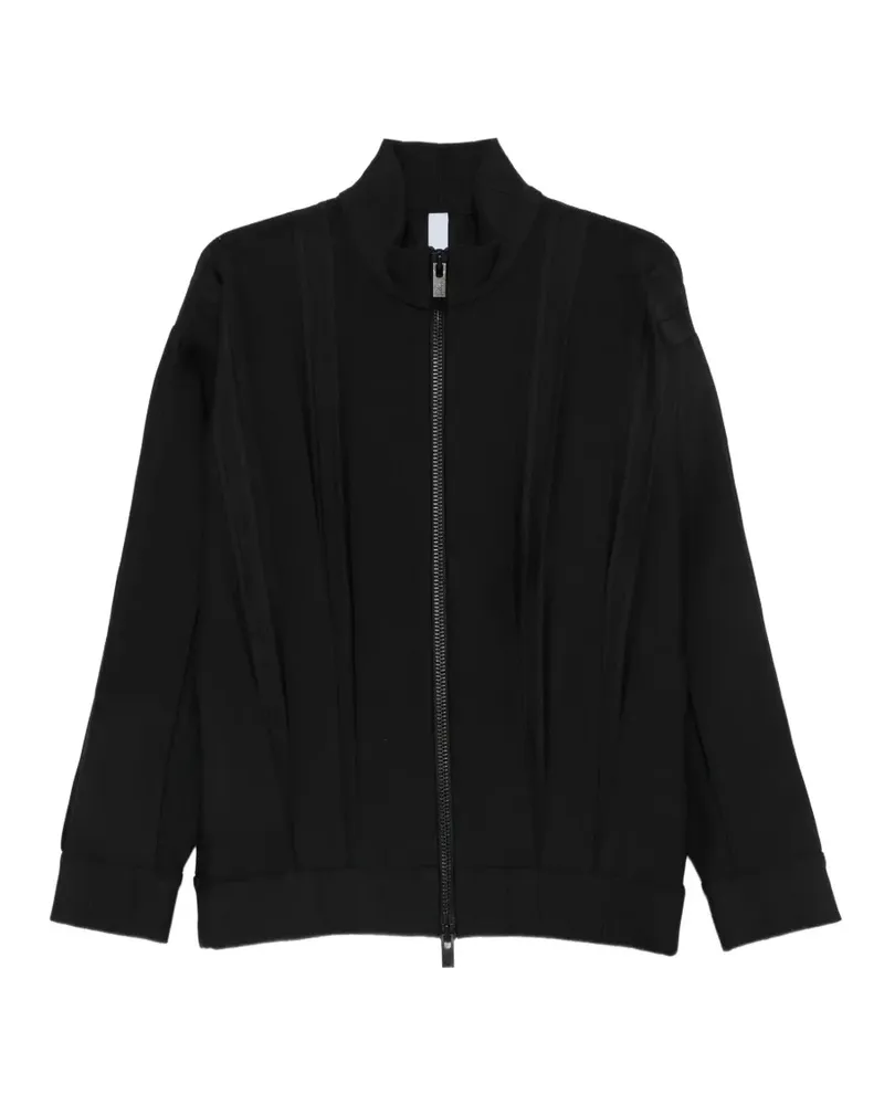 CFCL Plissierter Cardigan mit Reißverschluss - Schwarz Schwarz
