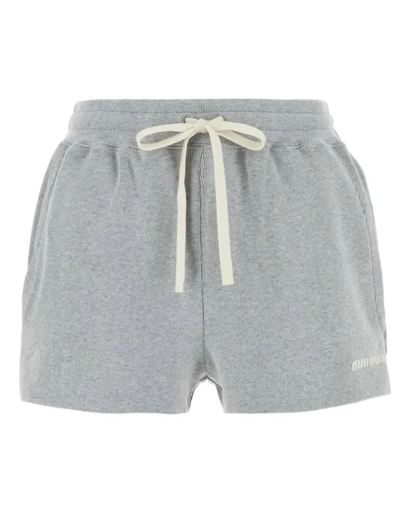 Miu Miu Shorts mit Kordelzug - Grau Grau