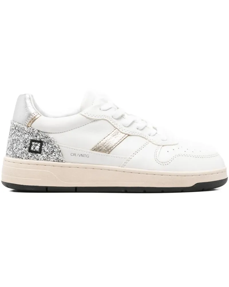 D.A.T.E. Court 2.0 Sneakers mit Glitter-Detail - Weiß Weiß