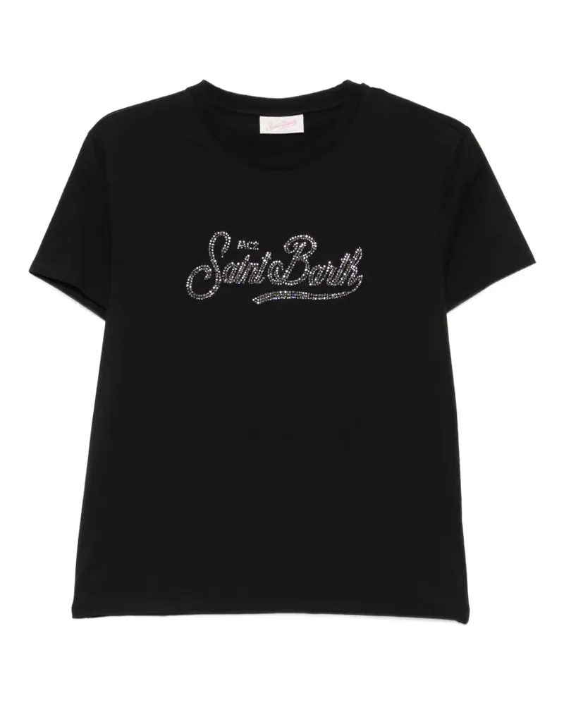 MC2 Saint Barth Emilie rhinestone-embellished T-shirt - Schwarz Schwarz