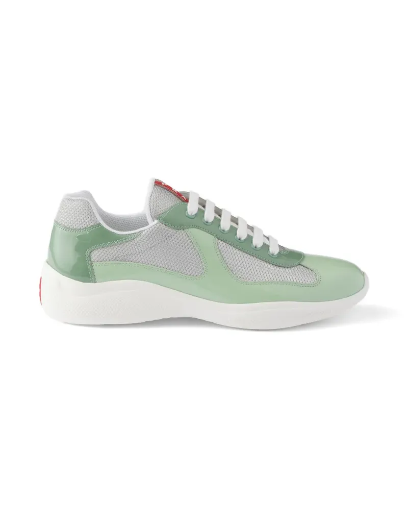 Prada America's Cup Sneakers aus Lackleder und technischem Gewebe - Grün Grün
