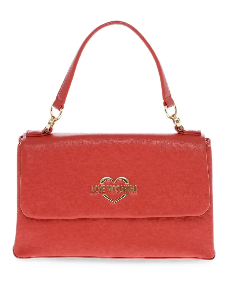 Moschino logo-plaque shoulder bag - Rot Rot