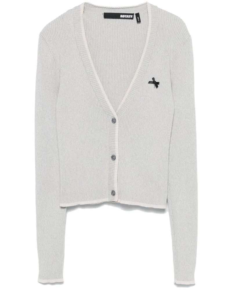 ROTATE Birger Christensen Gerippter Cardigan - Grau Grau