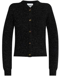 Ganni lamé cardigan Schwarz