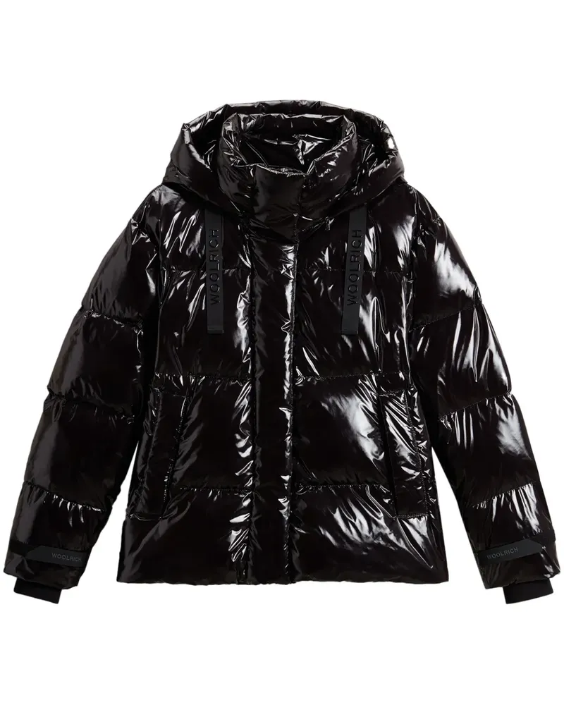 Woolrich Daunenparka mit Glanzoptik - Schwarz Schwarz