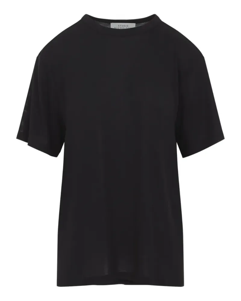Studio Nicholson Rond T-Shirt - Schwarz Schwarz