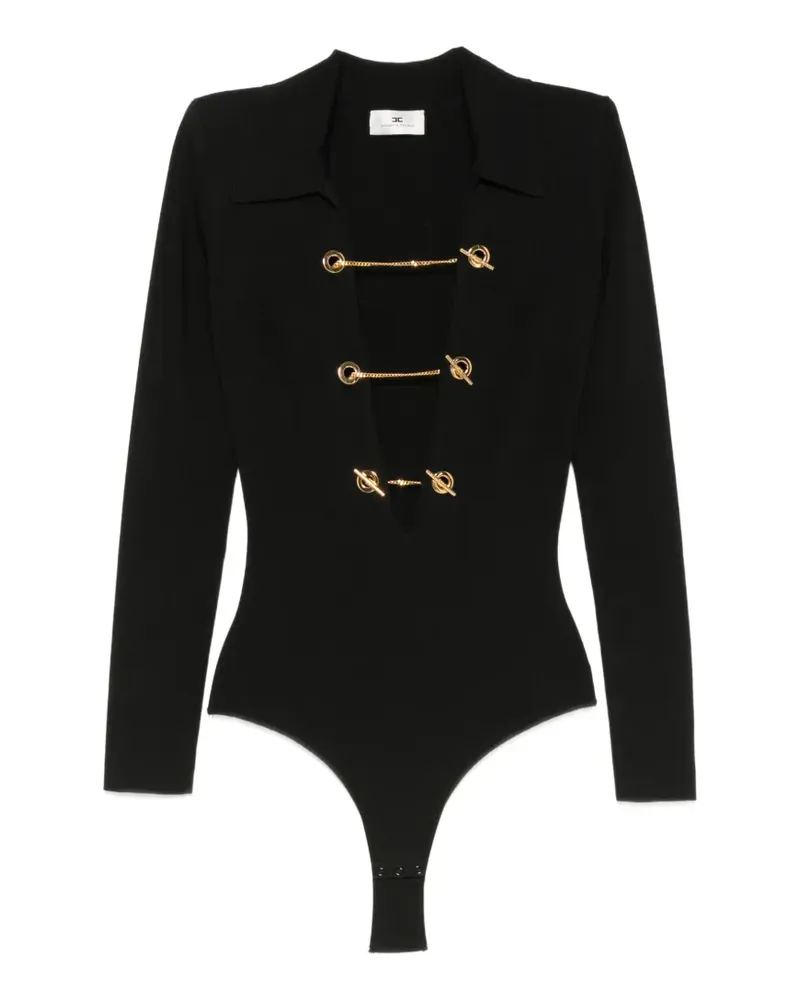 Elisabetta Franchi cut-out chain-link bodysuit - Schwarz Schwarz