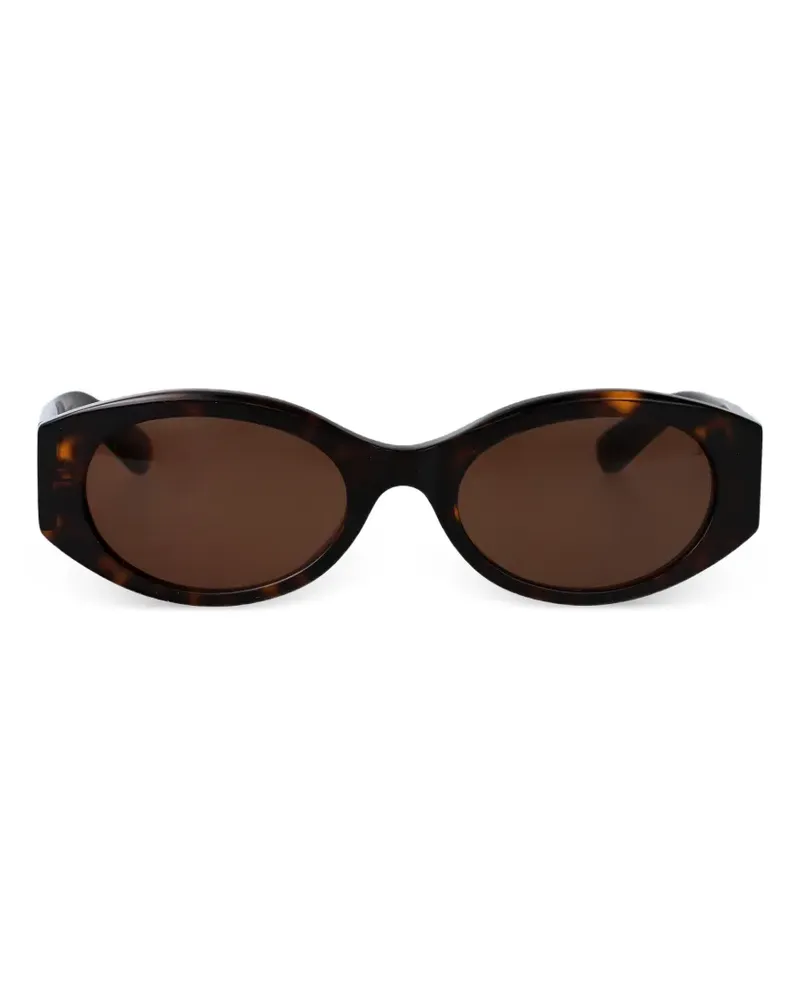 Balenciaga Sonnenbrille mit ovalem Gestell - Braun Braun
