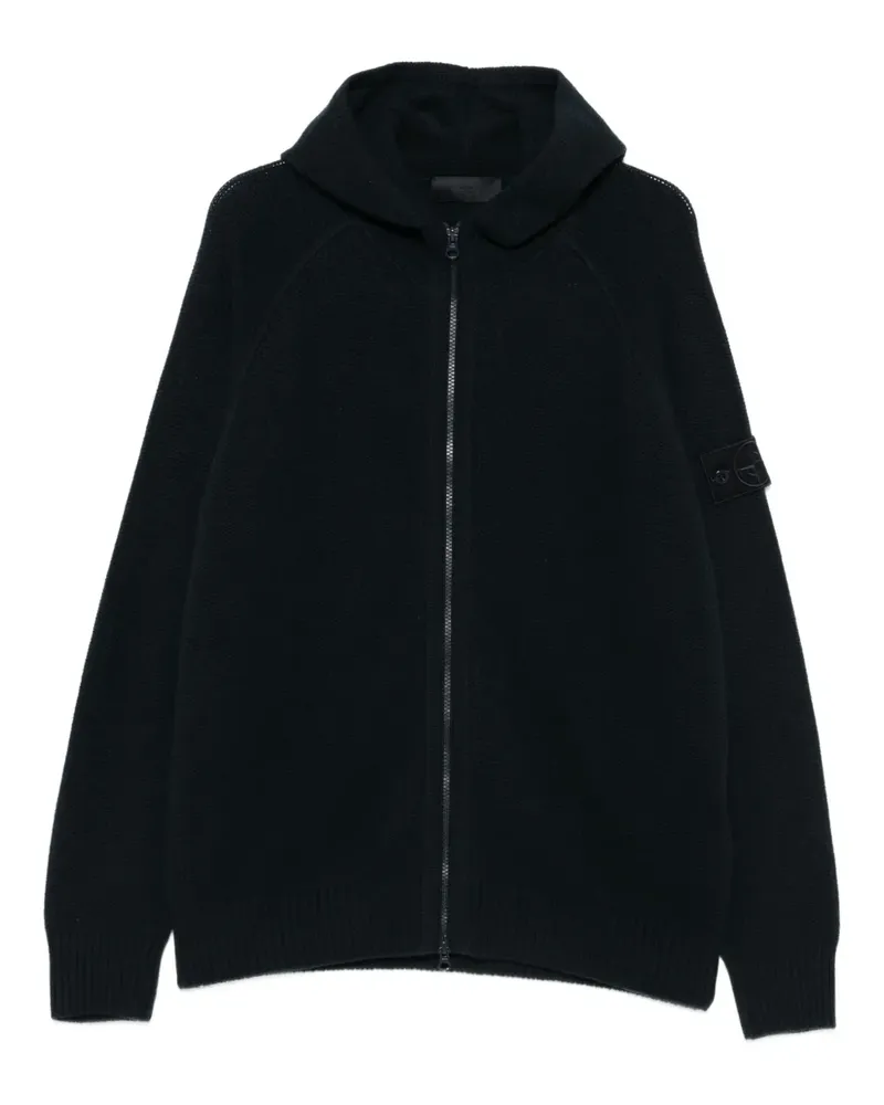 Stone Island Kapuzenjacke mit Reißverschluss - Schwarz Schwarz