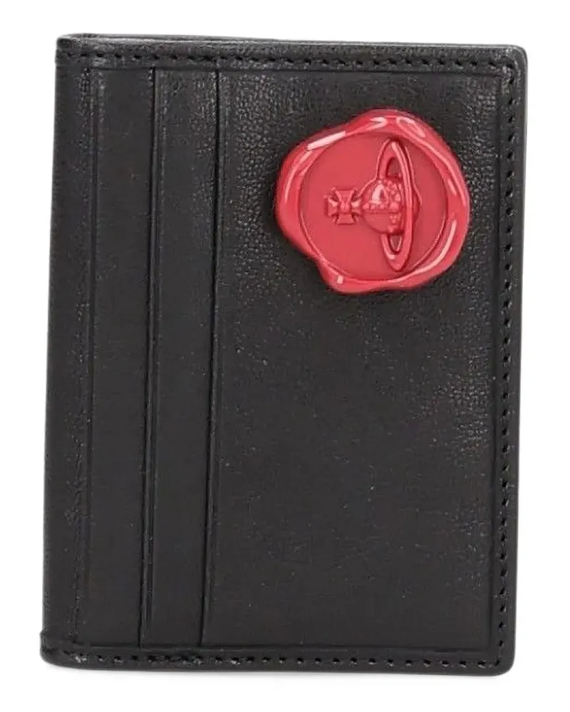 Vivienne Westwood Kartenetui mit Wachssiegel - Schwarz Schwarz