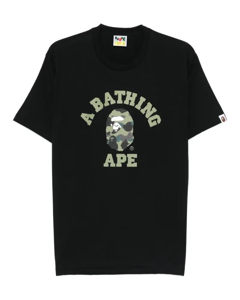 BAPE camouflage-print T-shirt - Schwarz Schwarz