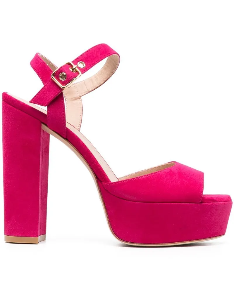Stuart Weitzman Plateau-Sandalen aus Wildleder 135mm - Rosa Rosa