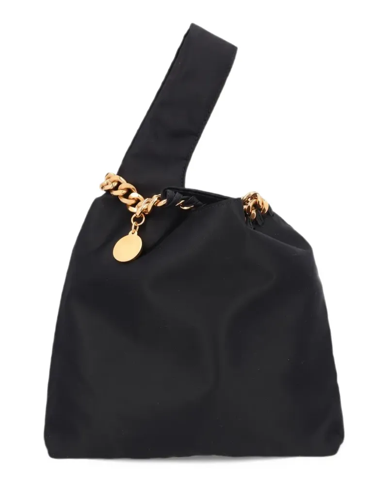 Stella McCartney Falabella satin clutch bag - Schwarz Schwarz