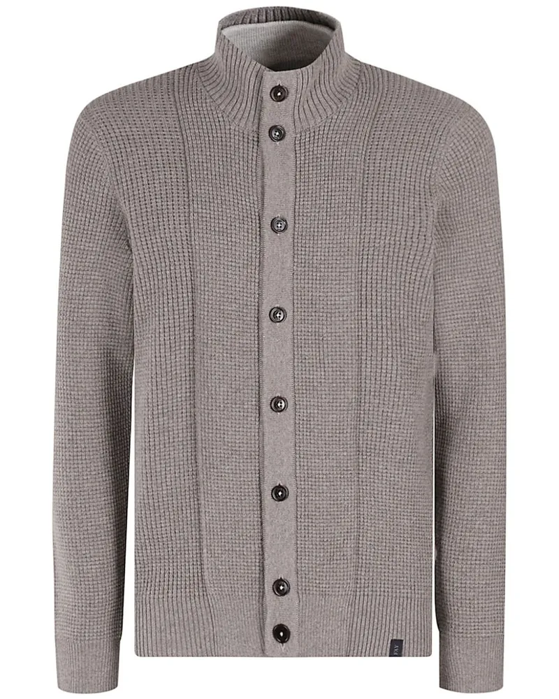 Fay Klassischer Cardigan - Grau Grau