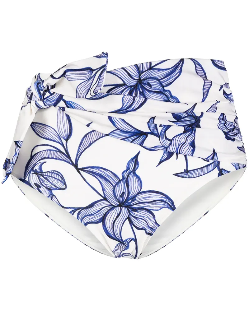 Pat Bo Bikinihöschen mit Print - Blau Blau