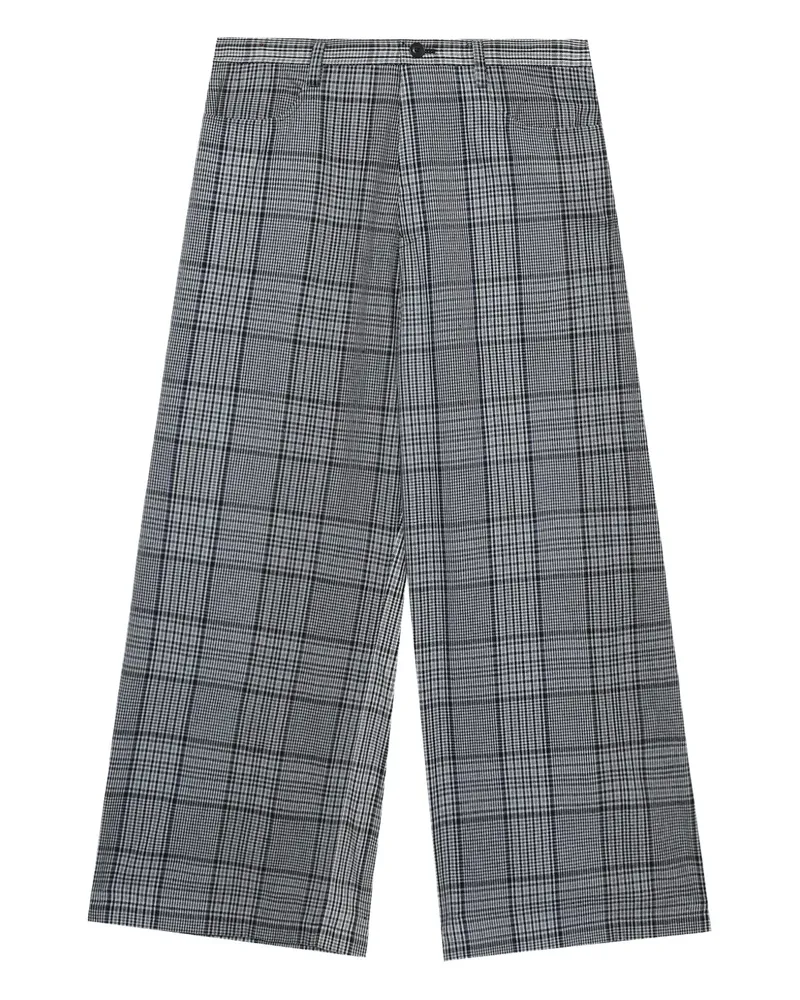 Yohji Yamamoto Karierte Hose - Grau Grau