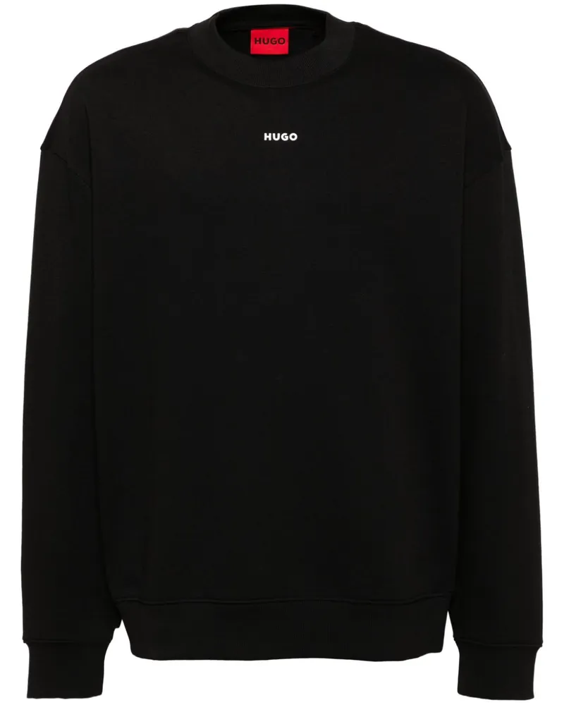 HUGO BOSS Sweatshirt mit Logo-Print - Schwarz Schwarz