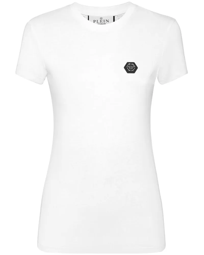 Philipp Plein T-Shirt mit Kristallen - Weiß Weiß