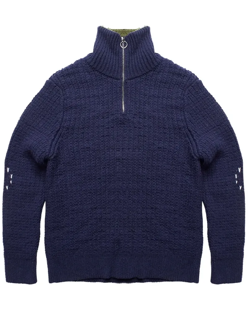 Namacheko Pullover mit Reißverschluss - Blau Blau