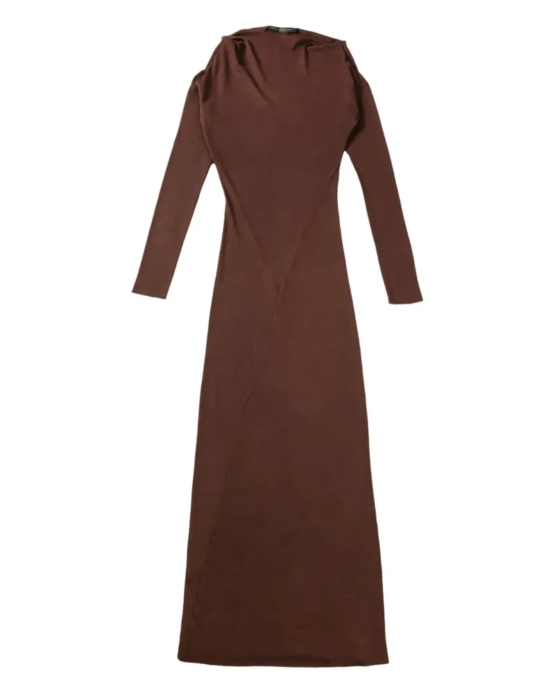 Cortana Schulterfreies Midikleid - Braun Braun