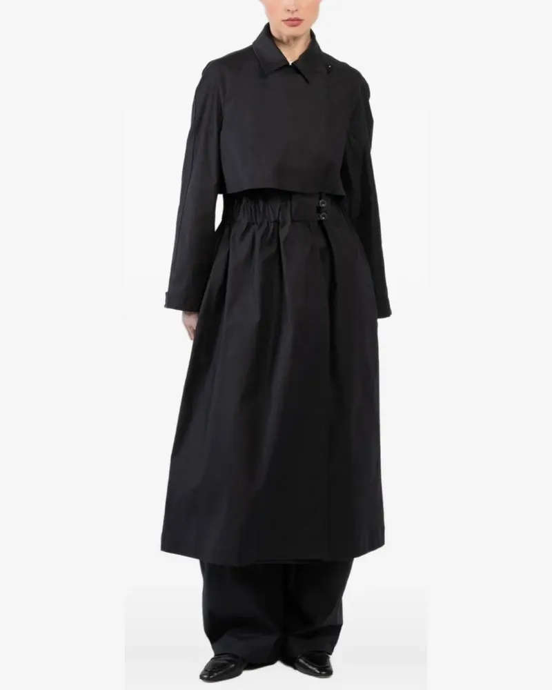 Rosetta Getty Cropped-Trenchcoat - Schwarz Schwarz