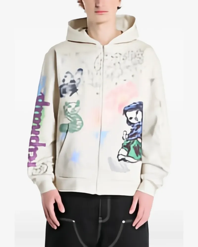 Ripndip Goosebumps graphic-print hoodie - Nude Nude