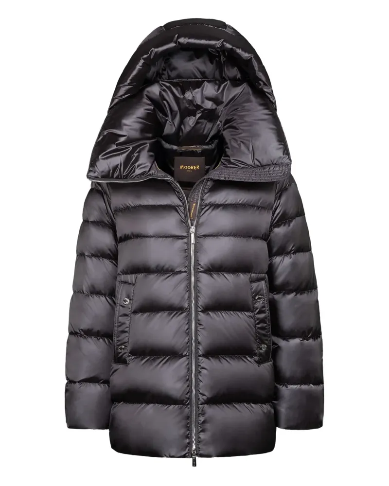 MOORER Natalia-HC hooded jacket - Schwarz Schwarz