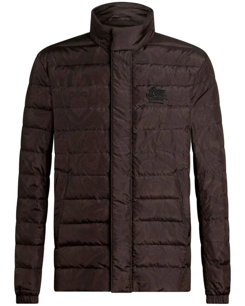 Etro Gesteppte Jacke mit Paisley-Print - Braun Braun