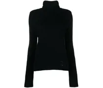 Kaschmirpullover mit Rollkragen - Schwarz