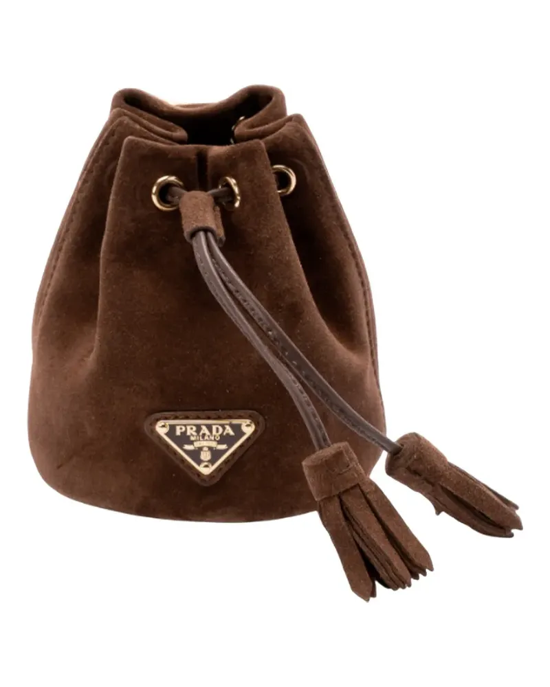 Prada Mini Schlüsselanhänger mit Quastenform - Braun Braun