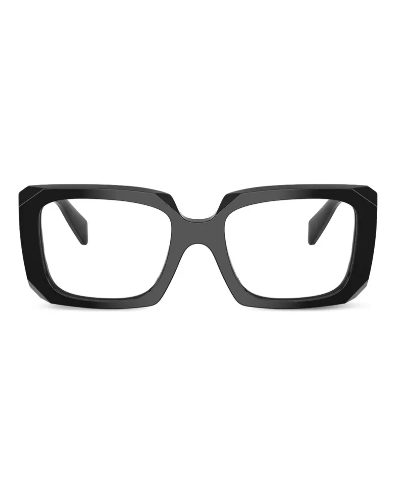 Prada Brille mit geometrischem Gestell - Schwarz Schwarz