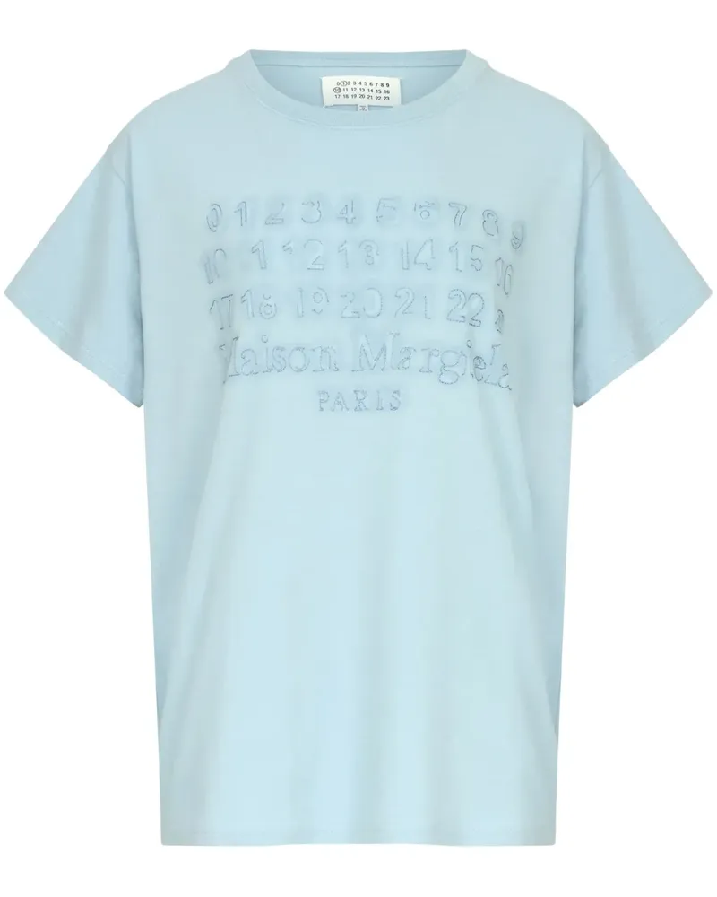 Maison Margiela T-Shirt mit Logo-Print - Blau Blau