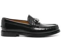Loafer mit Horsebit-Detail - Schwarz