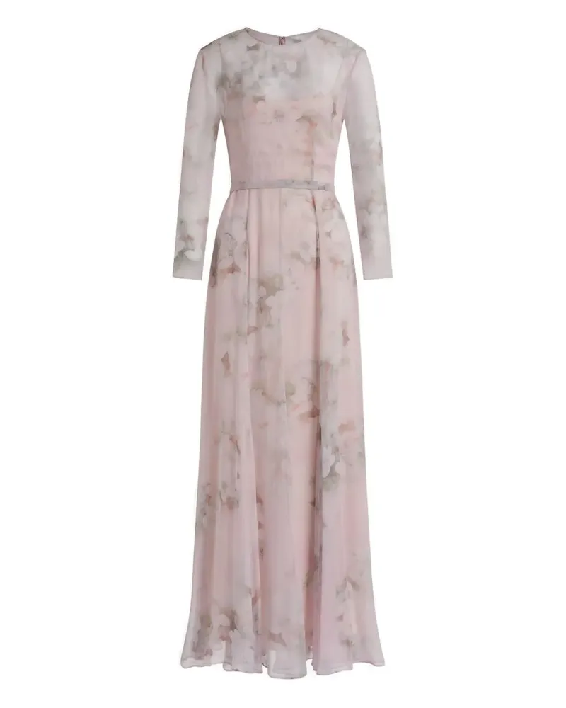Alberta Ferretti Maxikleid mit Print - Rosa Rosa