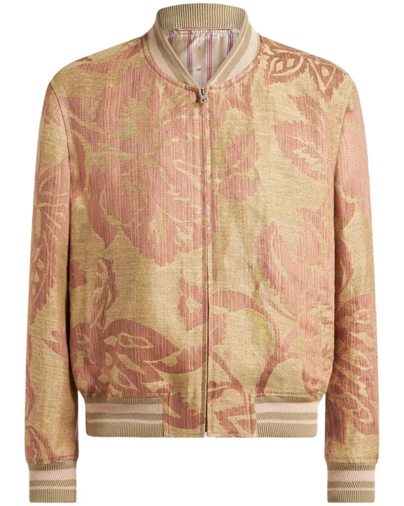 Etro Bomberjacke aus Leinen - Nude Nude